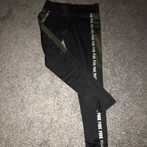 Vs pink leggings with phone slot on side